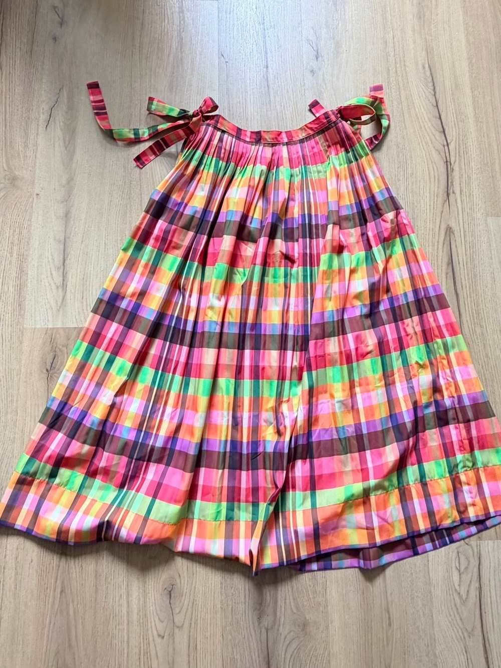 Australian Boutique Colorful Plaid Tie-Strap Midi Skirt